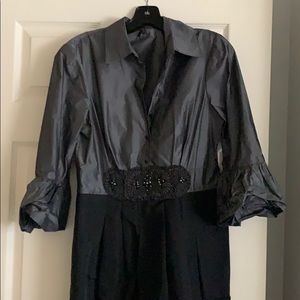 BCBG maxazria Slate and Black dress